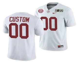 Men's Alabama Crimson Tide ACTIVE PLAYER Customized 2022 Patch White College Football Stitched Jersey
